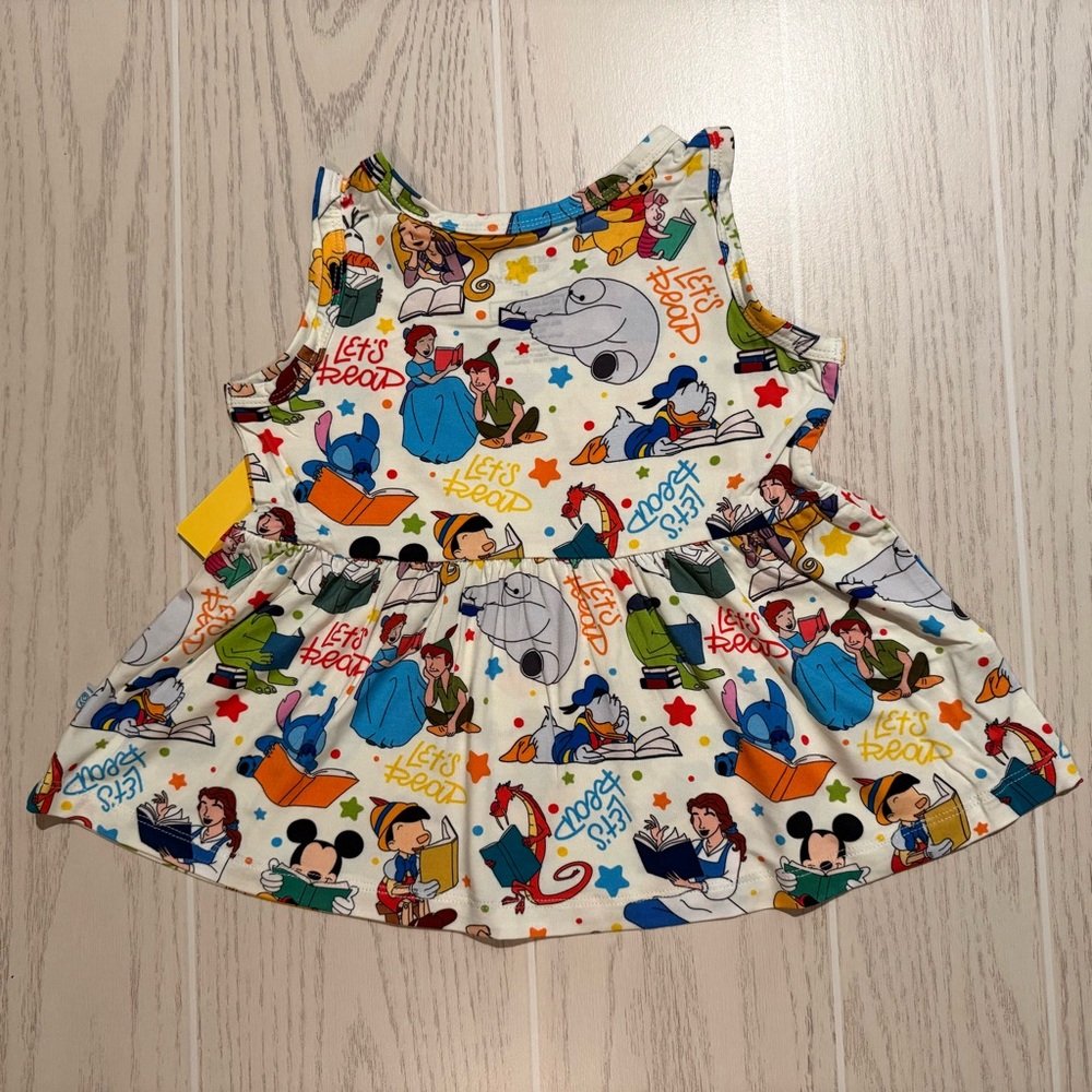Little Britches Boutique Bamboo Disney Peplum Set Girls 2T Secret Stock Luxe NEW - Picture 7 of 8